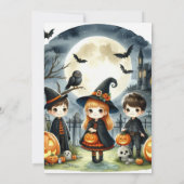 ハロウィン キッズ コスチューム パーティー 招待状 (裏面)