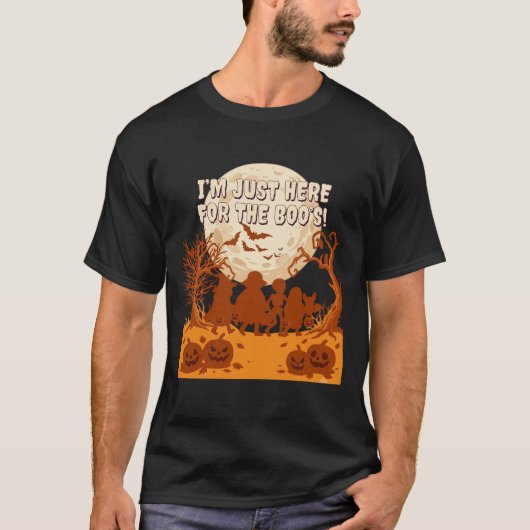 ハロウィン キッズ シルエット 月 おばけ P Tシャツ (正面)