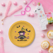 ハロウィン キッズ パーティー 魔法使いの鍋 コウモリ ペーパープレート (パーティー)