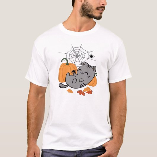 ハロウィン+キティ+スパイダークラシックTシャツ Tシャツ (正面)