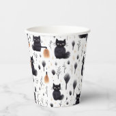 ハロウィン・キャッツ 紙コップ (正面)