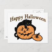 ハロウィン・キャット ポストカード (正面/裏面)