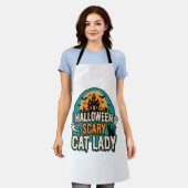 ハロウィン キャット レディ スケアリー ビンテージ 幽霊屋敷_1 エプロン (着用した状態)
