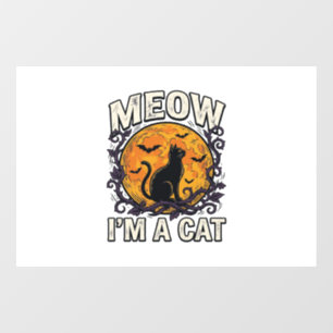 ハロウィン キャット Tシャツ Meow I'm A Cat ヴィンテージ ウィンドウサイン