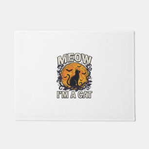 ハロウィン キャット Tシャツ Meow I'm A Cat ヴィンテージ ドアマット