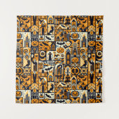 ハロウィン キャラクター 背景 タペストリー (正面)