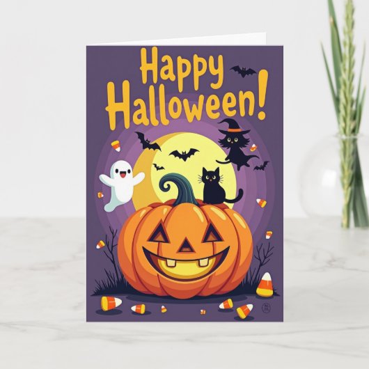 ハロウィン キャンディコーン カード (正面)