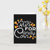 ハロウィン キャンディコーン マラソン 面白い カード (黄色い花)