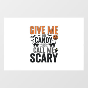 ハロウィン キャンディー それとも怖いと呼んで レトロ グラフィック_1 ウィンドウサイン