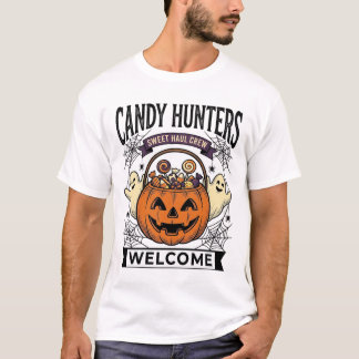 ハロウィン キャンディ コレクター アンティーク風 彫刻 かぼちゃ Tシャツ