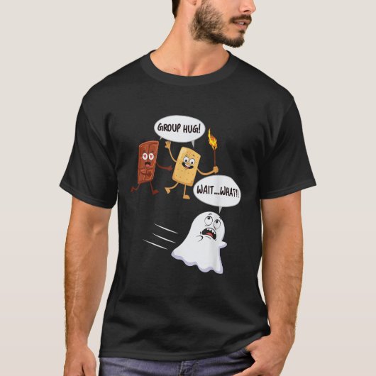 ハロウィン キャンプ スモア マシュマロ おもしろ  Tシャツ (正面)