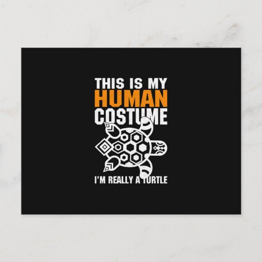ハロウィン ギフト これは私の人間のコスチューム インビテーションポストカード (正面)