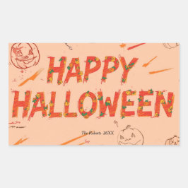 ハロウィン ギフト ステッカー モダン ミニマリスト ハロウィン