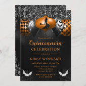 ハロウィン クイーンセニョーラのためのゴージャスな装飾 招待状 (正面/裏面)