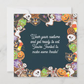 ハロウィン クッキー パーティー 招待状 (裏面)