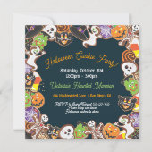 ハロウィン クッキー パーティー 招待状 (正面)