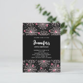 ハロウィン クモの巣と蜘蛛の模様 インビテーションポストカード (スタンド正面)