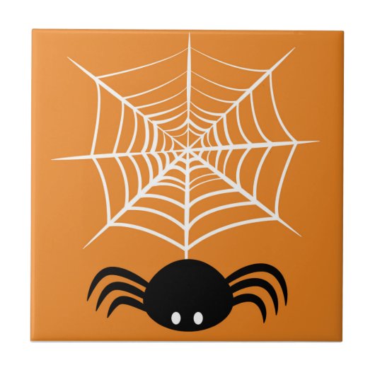 ハロウィン クモの巣 タイル (正面)