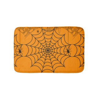 ハロウィン クモの巣 バスマット