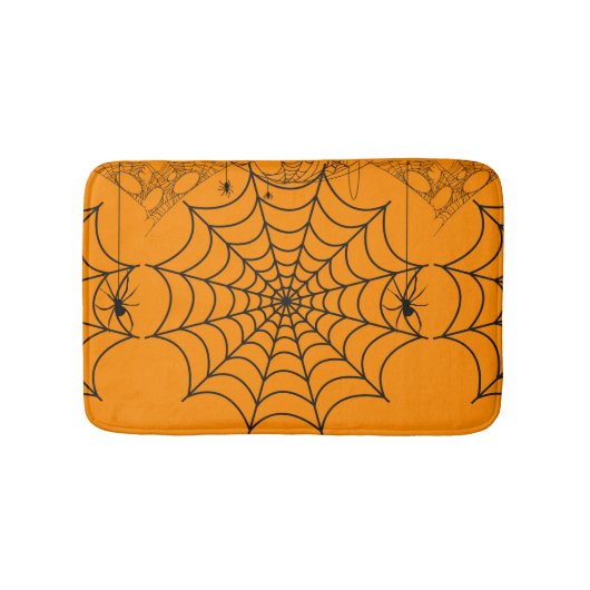 ハロウィン クモの巣 バスマット (正面)
