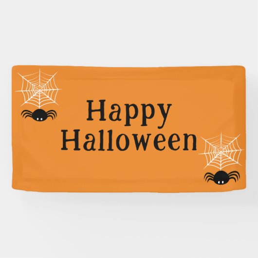 ハロウィン クモの巣 横断幕 (横)