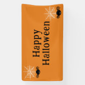 ハロウィン クモの巣 横断幕 (縦)