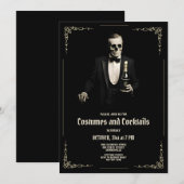 ハロウィン クラシック 招待状 テンプレート (正面/裏面)