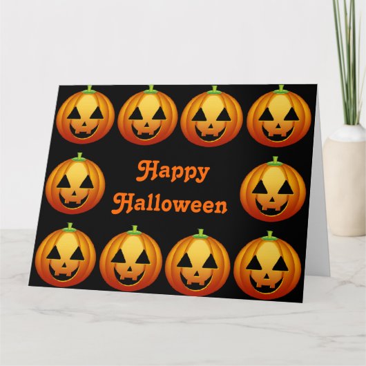 ハロウィン グリーティングカード かぼちゃ (正面)