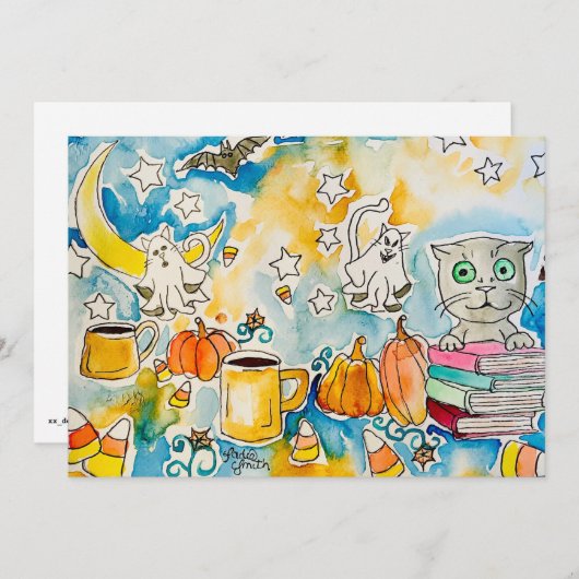 ハロウィン グリーティング カード (正面/裏面)