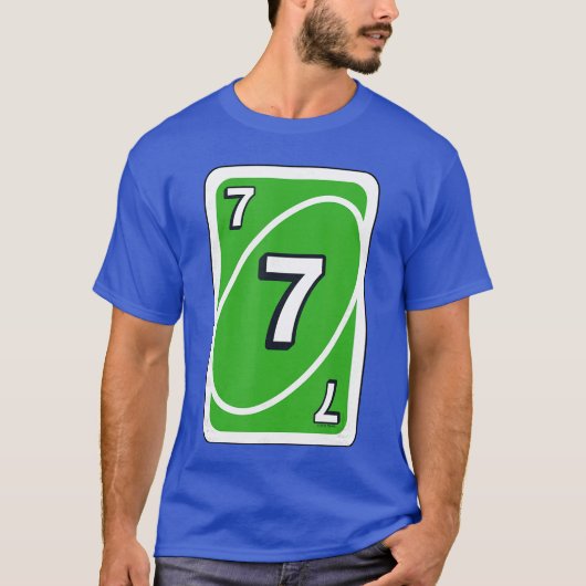 ハロウィン グリーン7 カード UNO Tシャツ (正面)