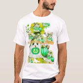 ハロウィン グリーン 深海 ゴースト Png, トレンディー Tシャツ (正面)