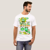 ハロウィン グリーン 深海 ゴースト Png, トレンディー Tシャツ (正面フル)