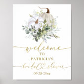 ハロウィン グリーン 秋のウェルカムポスター ブライダルシャワー ポスター (正面)