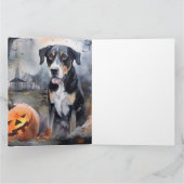 ハロウィン グレーター スイス マウンテン ドッグ パンプキン 怖い カード (内部)