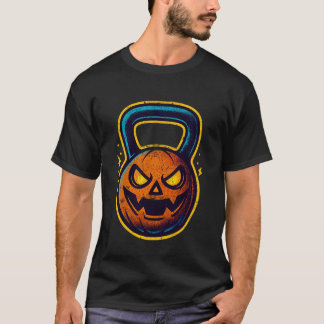 ハロウィン ケトルベル ジャックオーランタン オールドスクール 90 Tシャツ