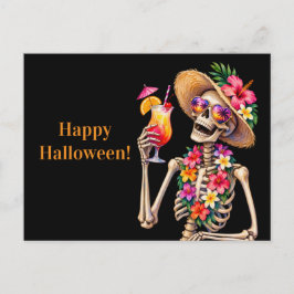 ハロウィン コスチュームとカクテル 大人のパーティー ポストカード