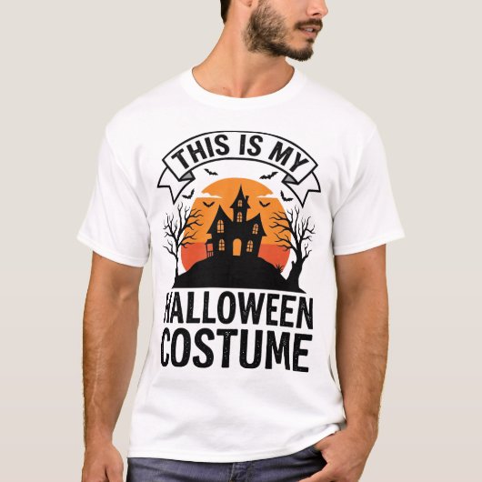 ハロウィン コスチューム お化け屋敷 レトロ Tシャツ (正面)