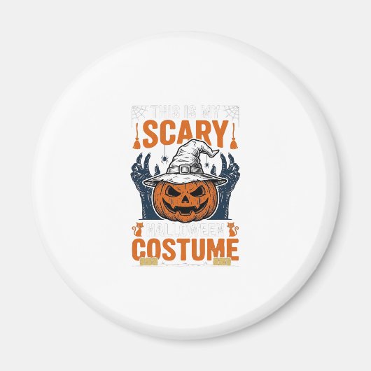 ハロウィン コスチューム かぼちゃ 魔女 帽子 Tシャツ_1 マグネット (正面)