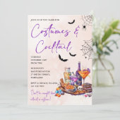 ハロウィン　コスチューム＆カクテル　ご招待 招待状 (スタンド正面)