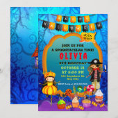 ハロウィン コスチューム キッズ パーティー イベント 招待状 (正面/裏面)