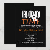 ハロウィン コスチューム パーティー への招待状 BOO TIME 招待状 (正面/裏面)