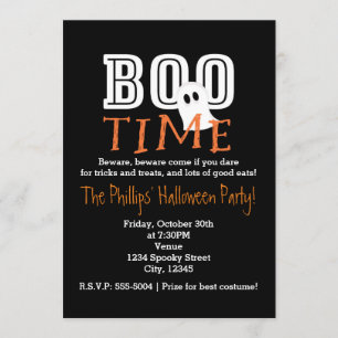 ハロウィン コスチューム パーティー への招待状 BOO TIME 招待状