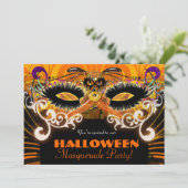 ハロウィン コスチューム パーティー 仮面舞踏会 マスク インビテーション (スタンド正面)
