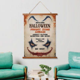ハロウィン コスチューム パーティー 怖可愛い クリーピークラウン 吊り下げ型タペストリー
