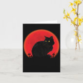 ハロウィン コスチューム ブラッドムーン 黒猫 魔女猫 カード (黄色い花)