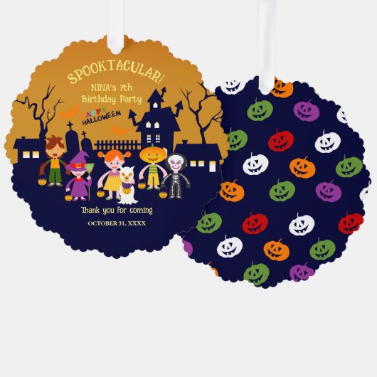 ハロウィン コスチューム 女子 誕生日 パーティー オーナメントカード (正面/裏面)