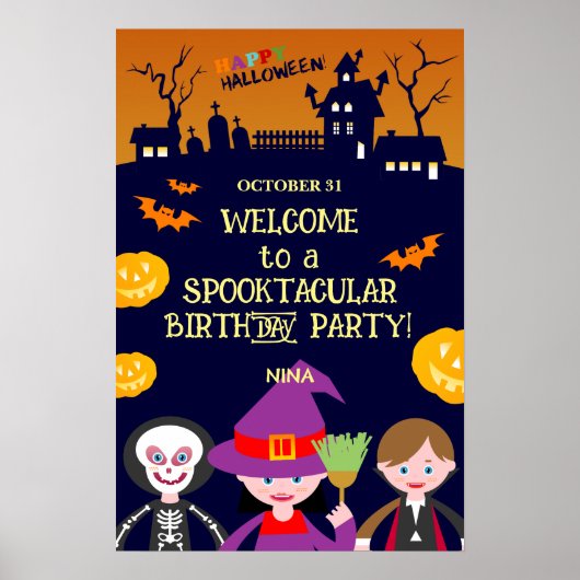 ハロウィン コスチューム 女子 誕生日 パーティー  ポスター (正面)