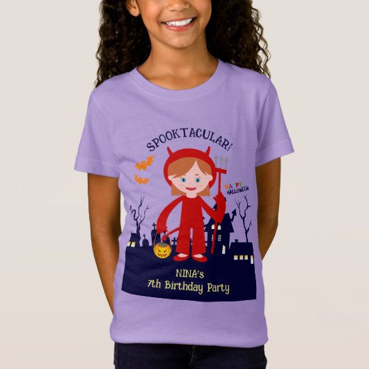 ハロウィン コスチューム 女子 誕生日 パーティー Tシャツ (正面)