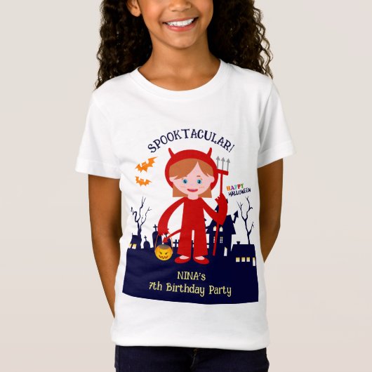 ハロウィン コスチューム 女子 誕生日 パーティー  Tシャツ (正面)