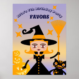 ハロウィン コスチューム 少女 魔女 誕生日 パーティー ポスター